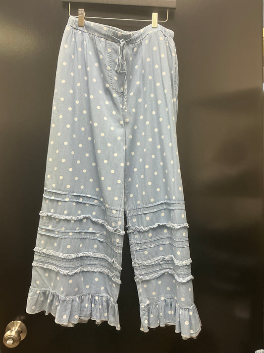 Polka Dot Ruffle Pants