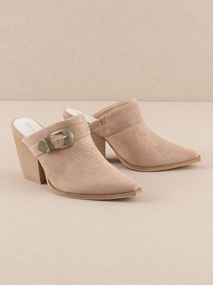 Dixie Mule With Buckle Detail