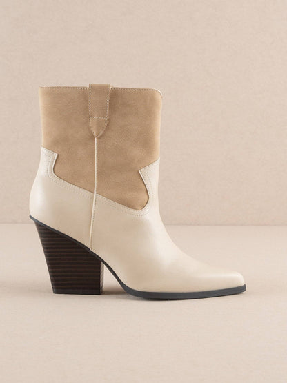 Brooks | Beige Two Toned boots