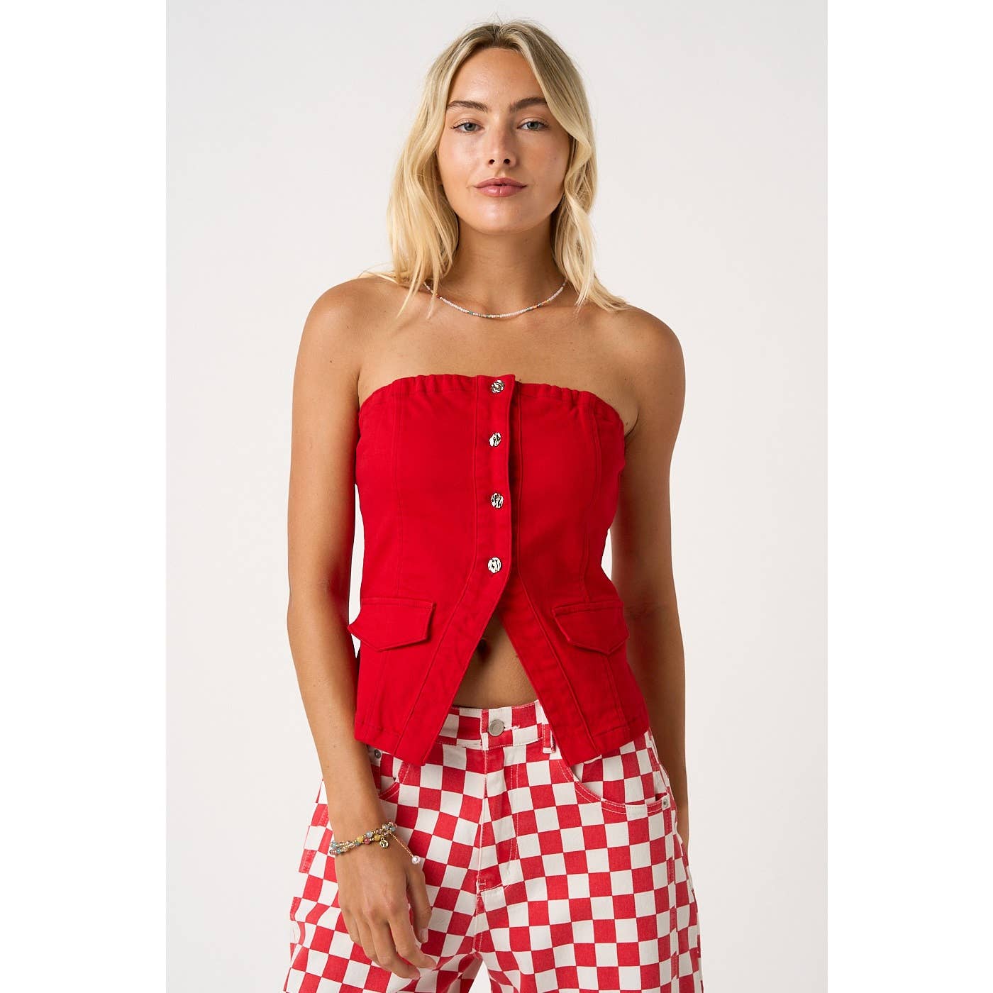 ROSIE BUTTONED TUBE TOP
