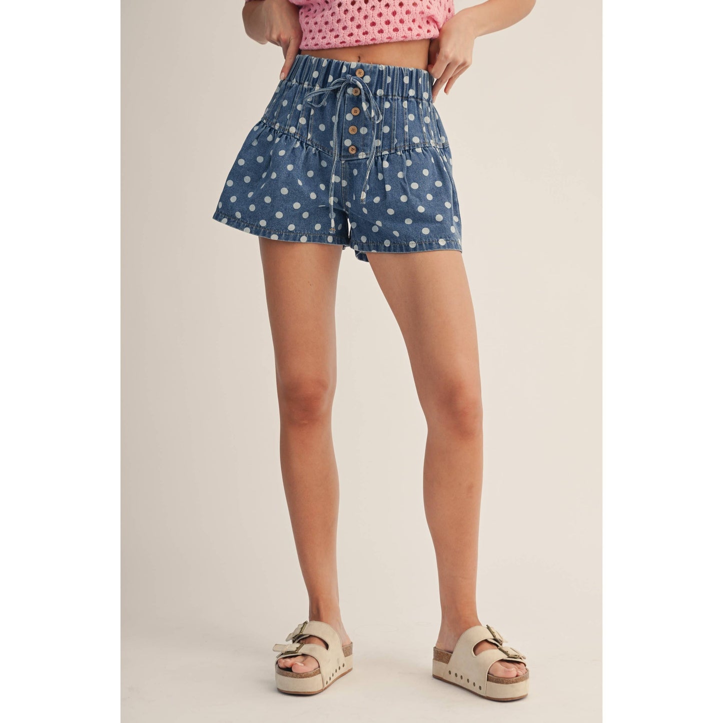 Washed Playful Denim Shorts