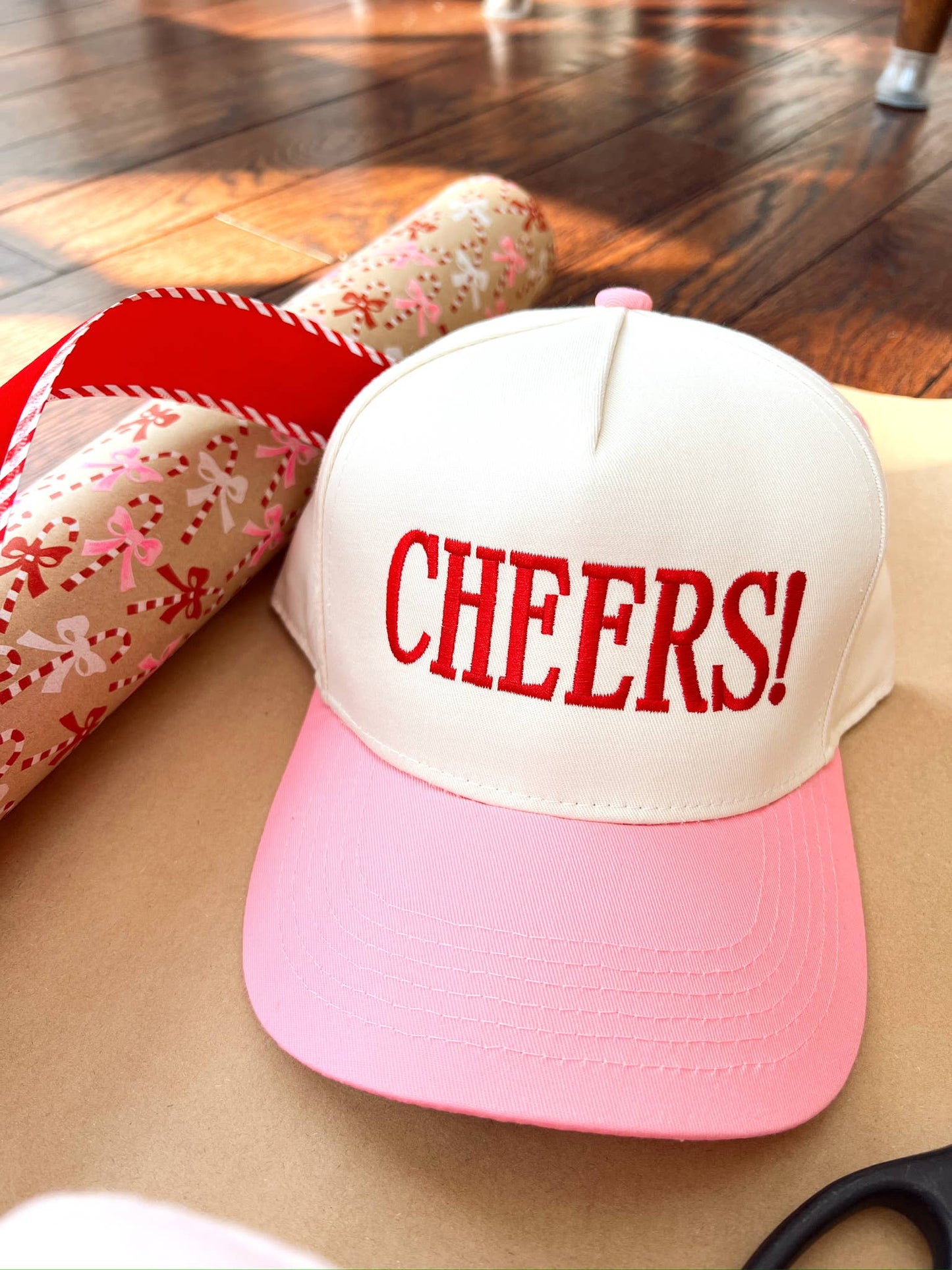 Cheers! - Pink + Red Vintage Trucker Hat