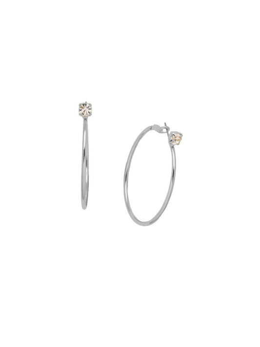 Silver Serafina Hoop Earrings