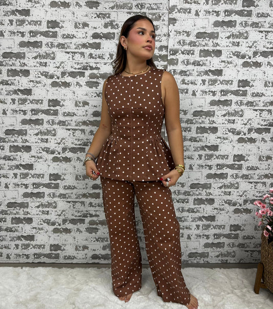 Chocolate Polka Dot Pants