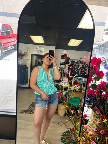 Peplum Sleeveless Top