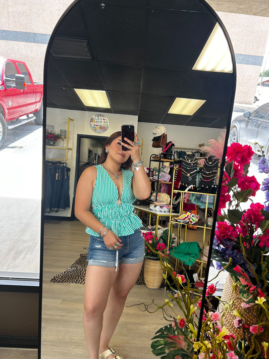 Peplum Sleeveless Top
