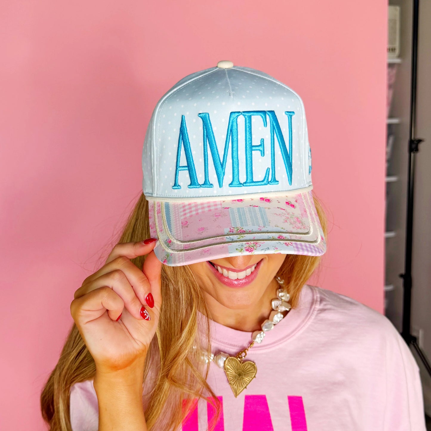Floral AMEN hat
