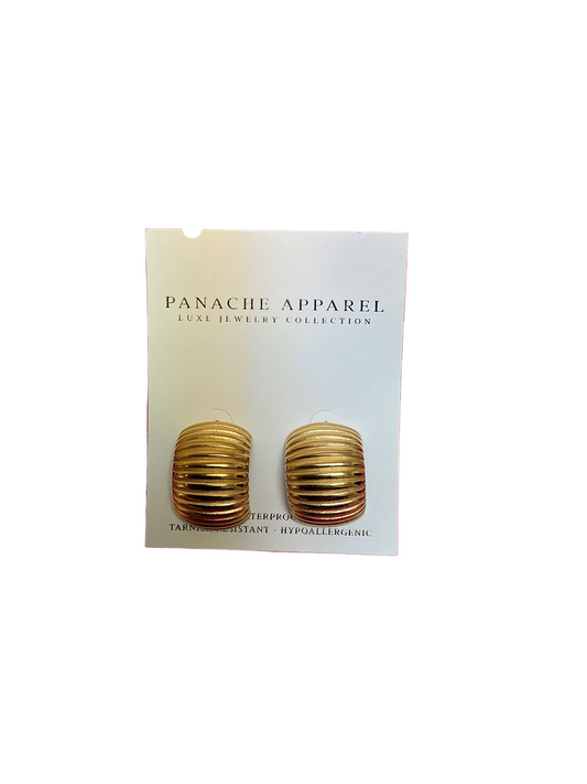 Gold shell earrings