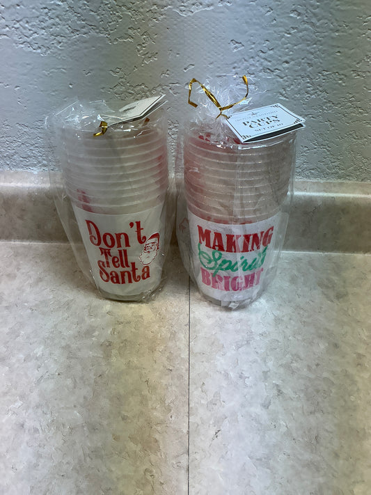Christmas party cups