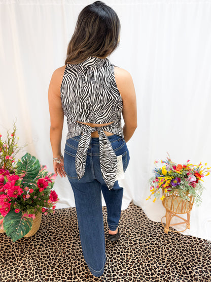 SAFARI BUTTON UP TOP