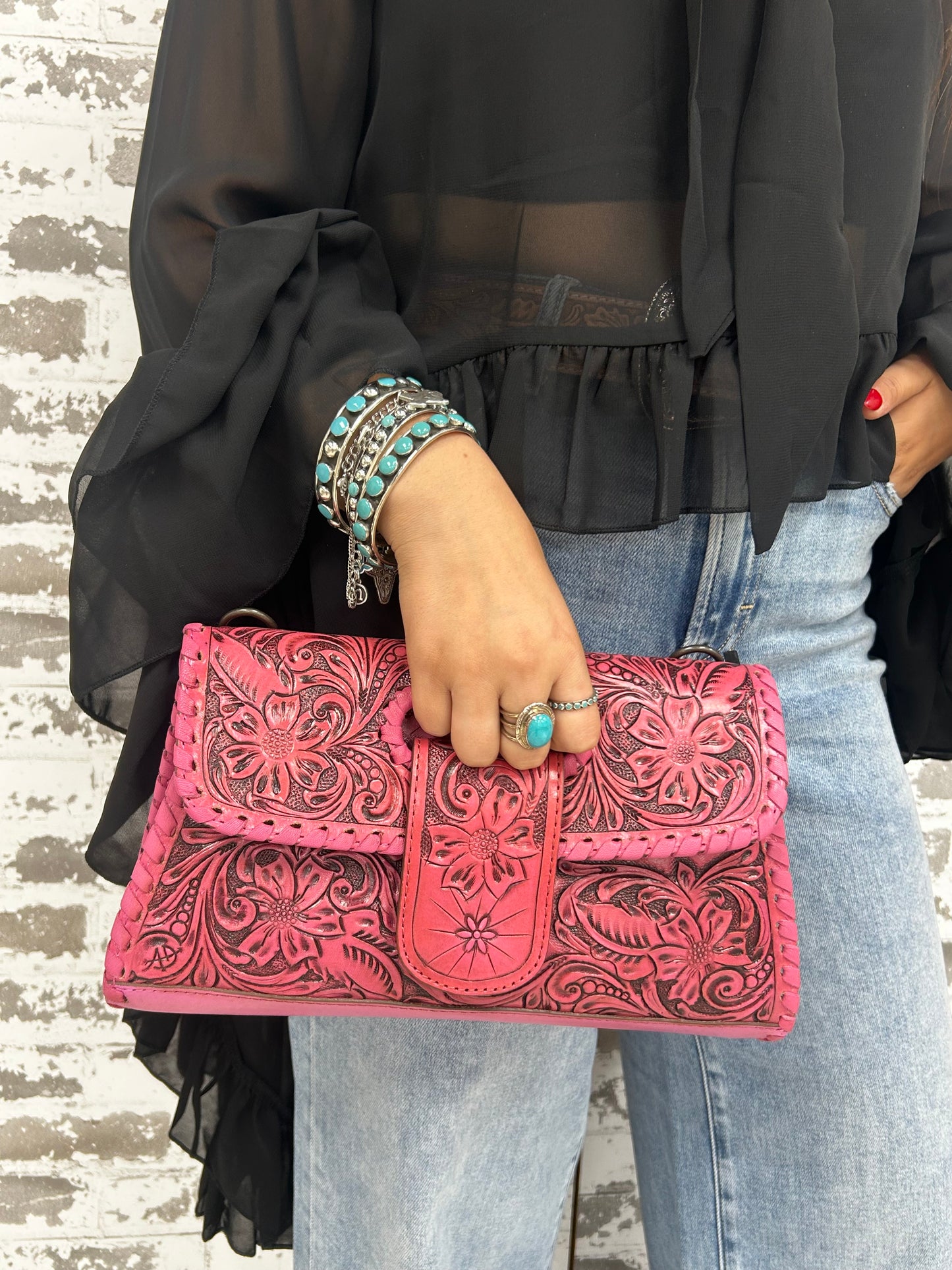 Leather Crossbody Wallet