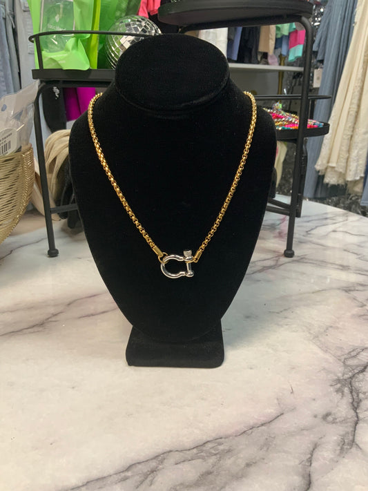 Two Tone Carabiner Necklace