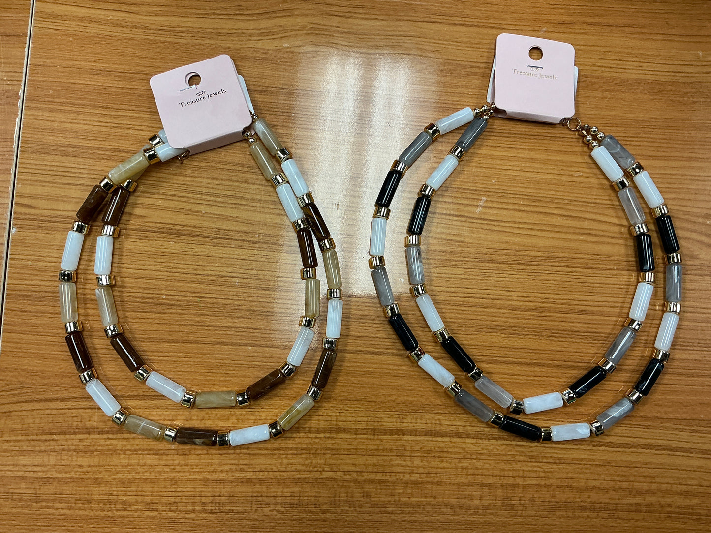 Charcoal Pop Beaded Necklace