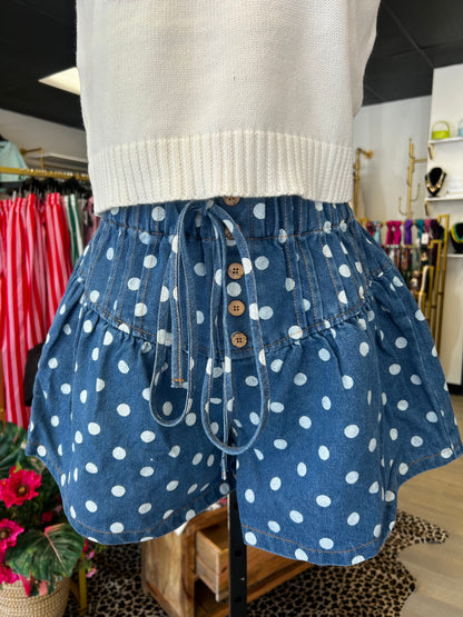Washed Playful Denim Shorts
