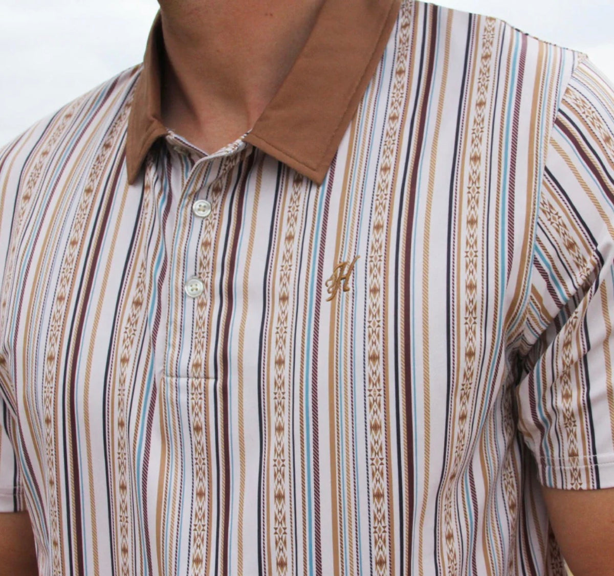 Men’s Whitecap Grey Cream Polo Multicolor