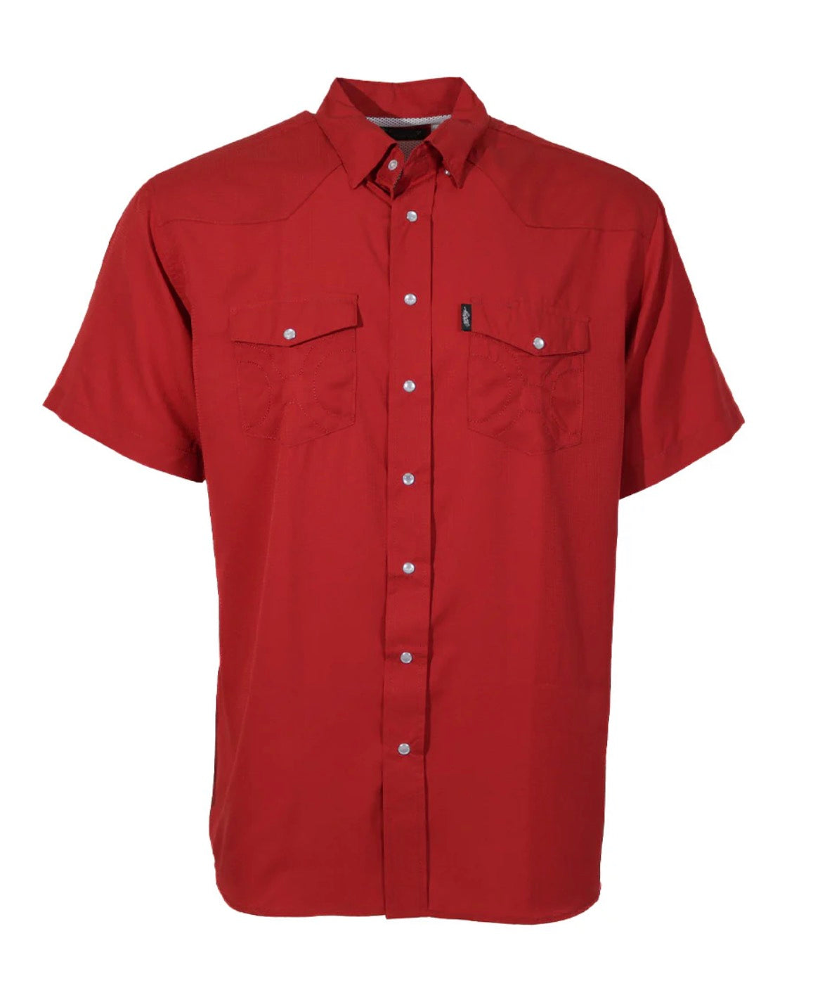 Men’s Red Pearl Snap