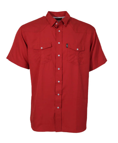 Men’s Red Pearl Snap