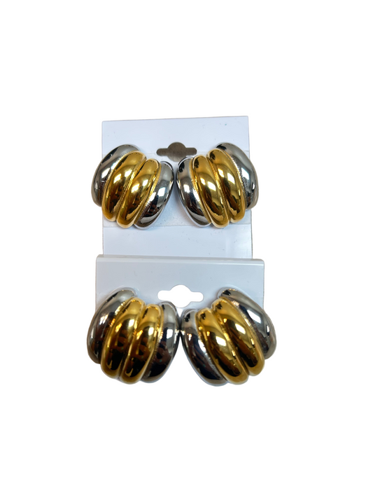 Two Toned Shell Earrings
