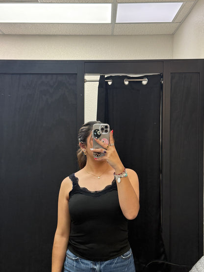 Basic lace straps top