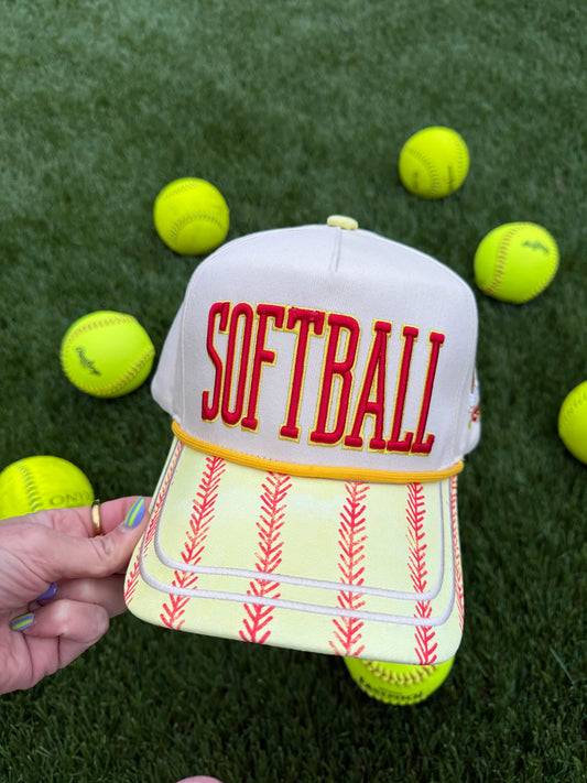 Softball laces hat