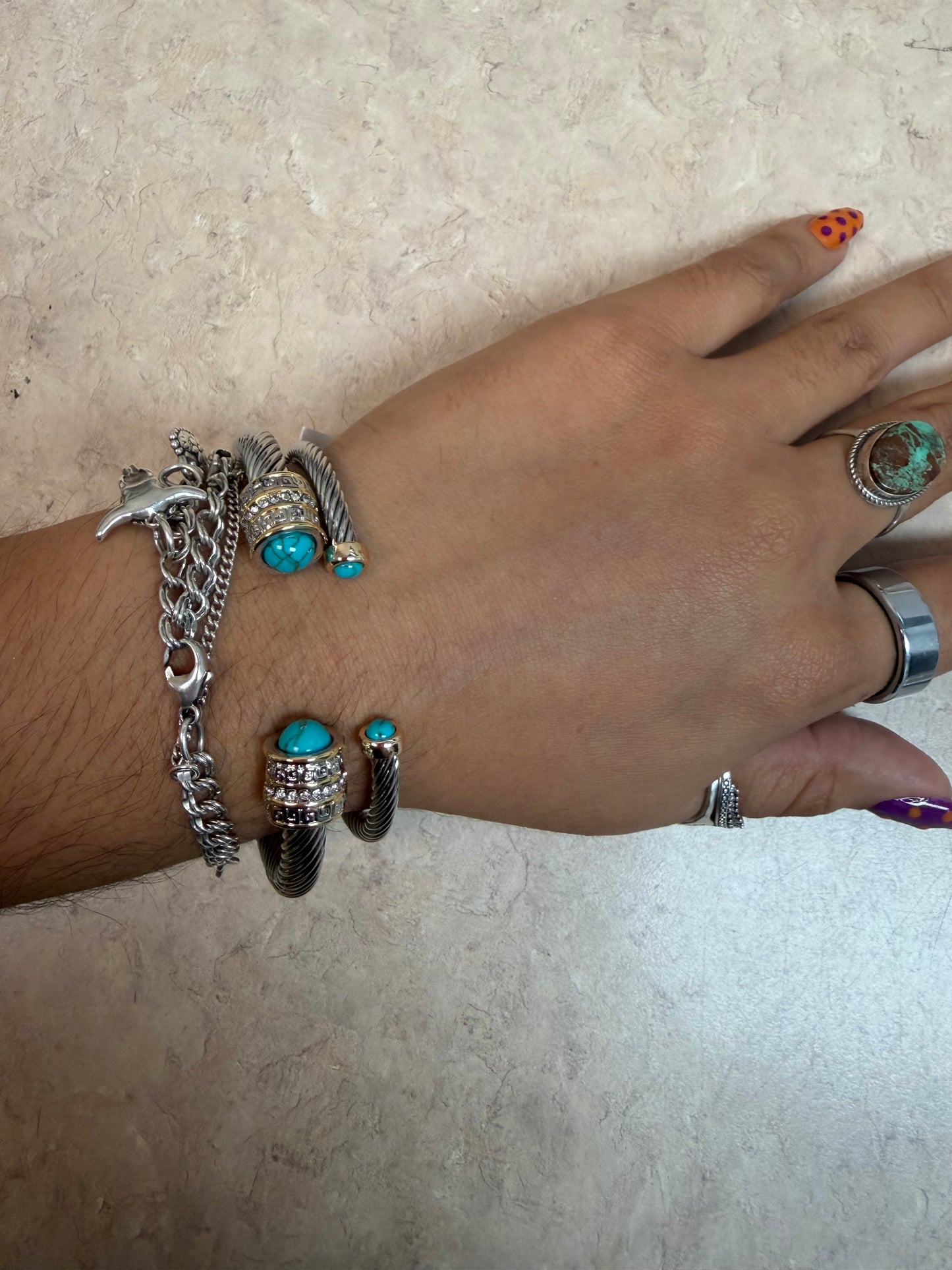 Thick Turquoise Cuff