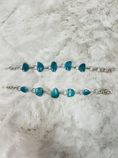 Chain Linked Turquoise Bracelet