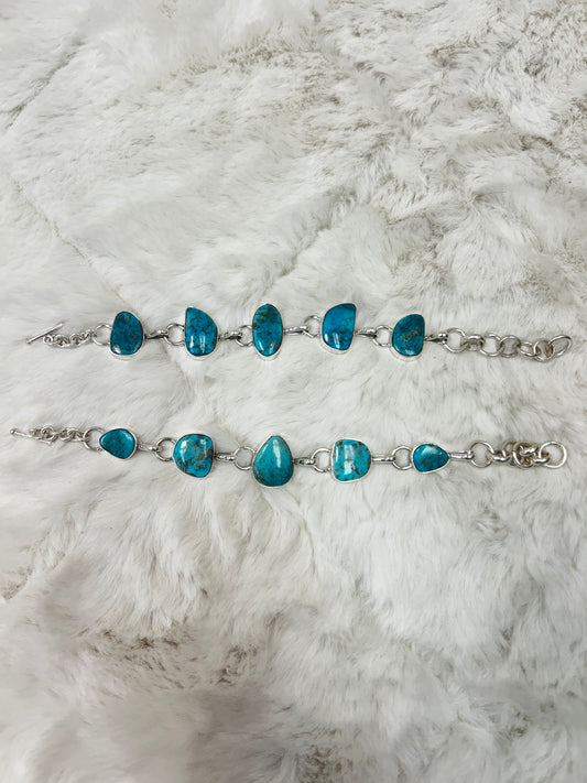 Chain Linked Turquoise Bracelet