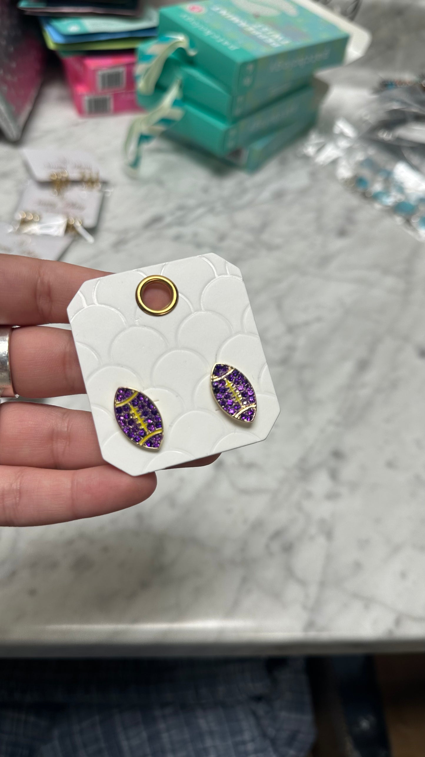 Bulldogs Football Earrings