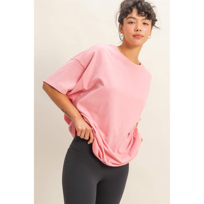 Mineral Washed Oversized Crew Neck Tee