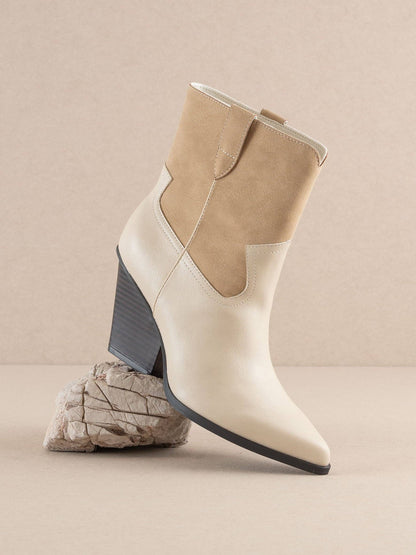 Brooks | Beige Two Toned boots