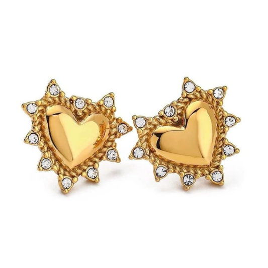 Heart Zircon Earrings