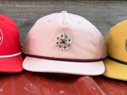 Dusty Pink Card Concho Trucker Hat