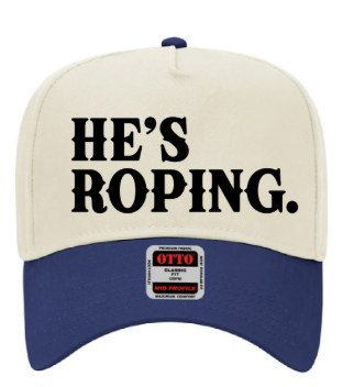 HE'S ROPING CANVAS CAP