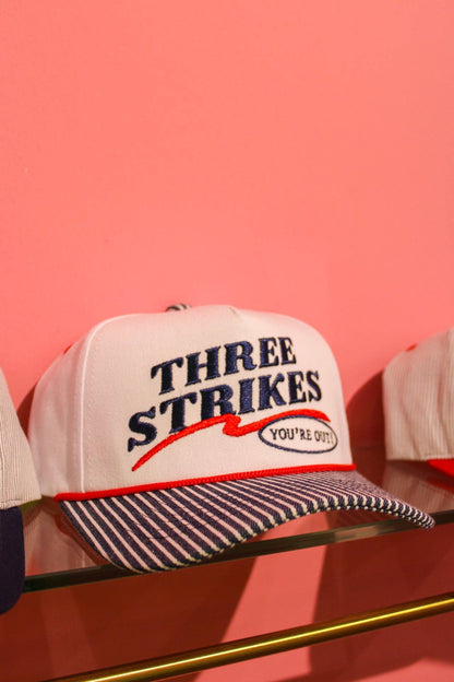 THREE STRIKES CANVAS CAP