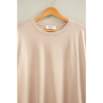 Mineral Washed Oversized Crew Neck Tee