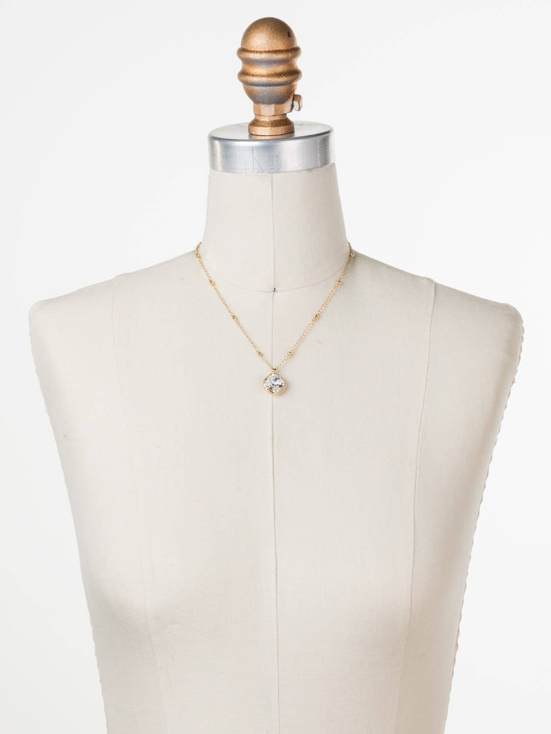 Cushion-Cut Pendant Necklace - NDS50BGCRY