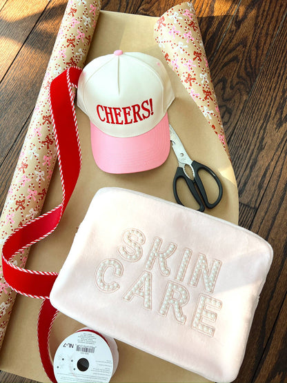 Cheers! - Pink + Red Vintage Trucker Hat