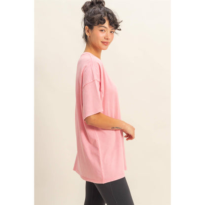 Mineral Washed Oversized Crew Neck Tee