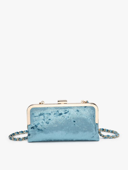 Sue Velvet Wallet Pouch Crossbody