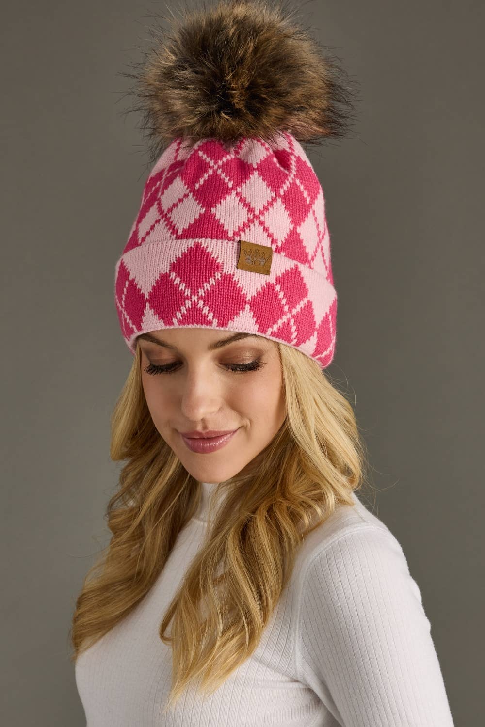 Pink & Blush Pom Hat