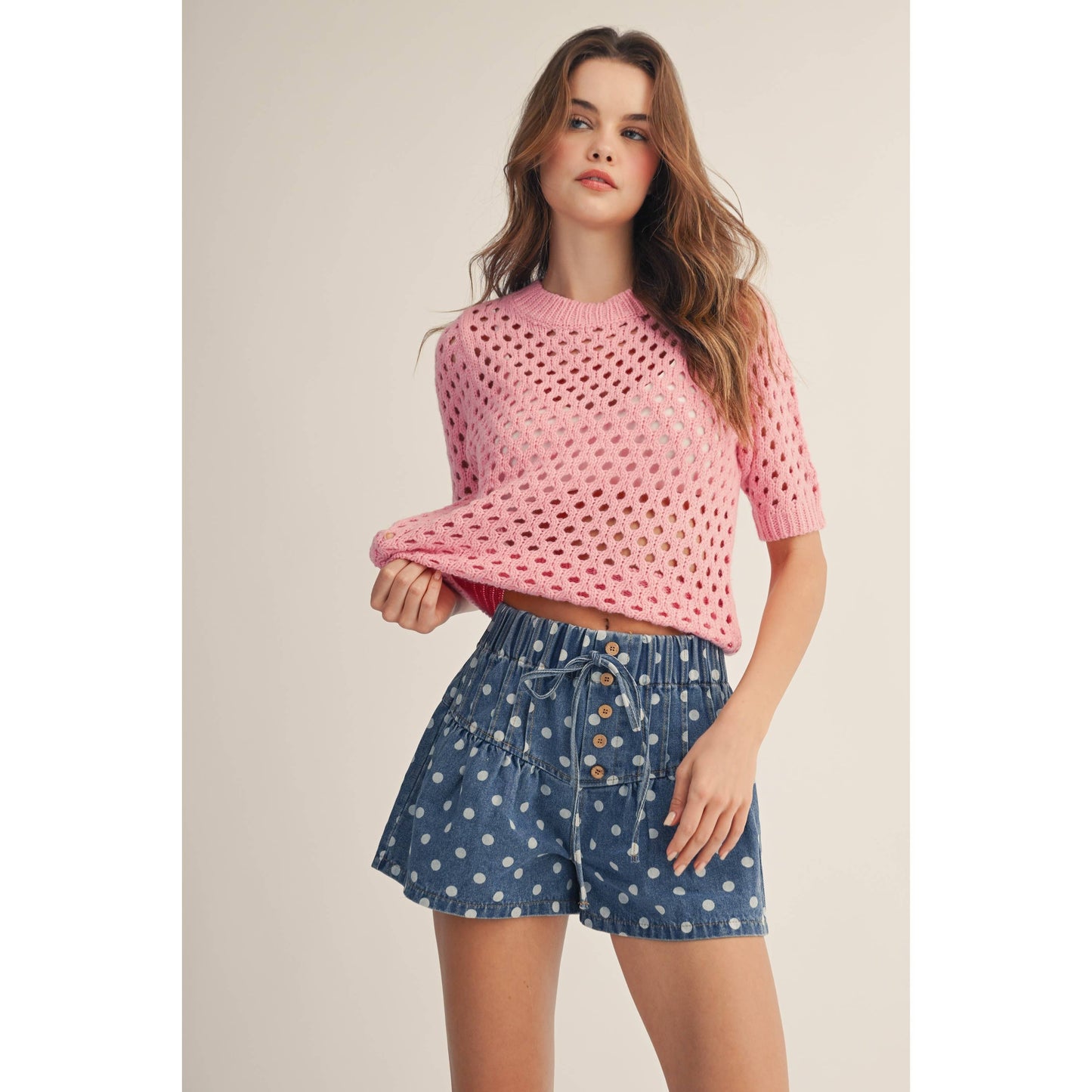 Washed Playful Denim Shorts