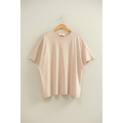 Mineral Washed Oversized Crew Neck Tee
