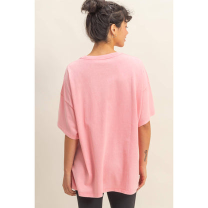 Mineral Washed Oversized Crew Neck Tee