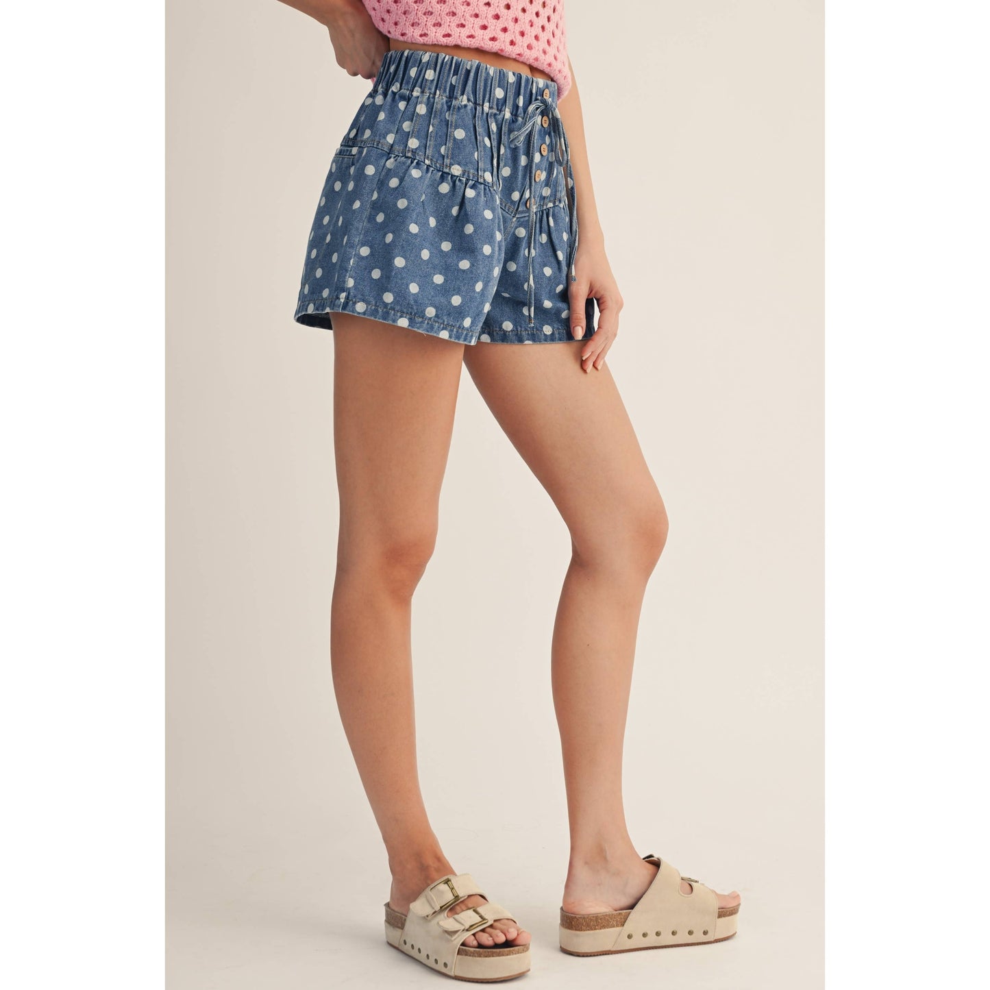 Washed Playful Denim Shorts