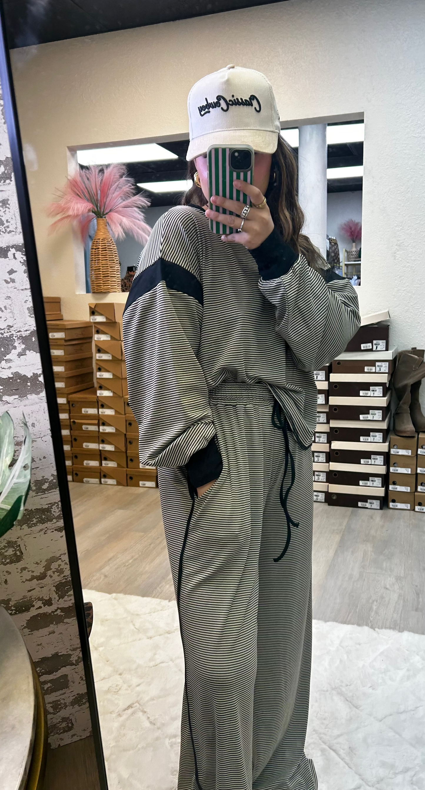 Midnight stripe set