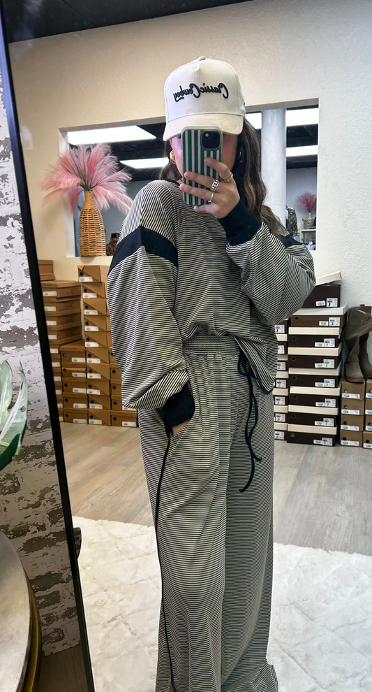 Midnight stripe set
