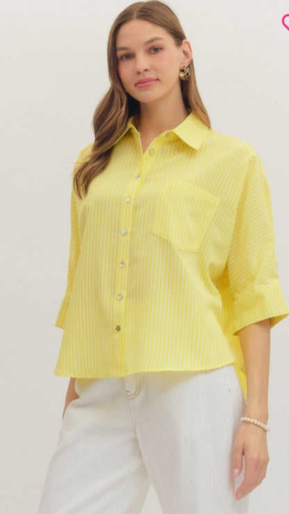 Lemon Button up shirt