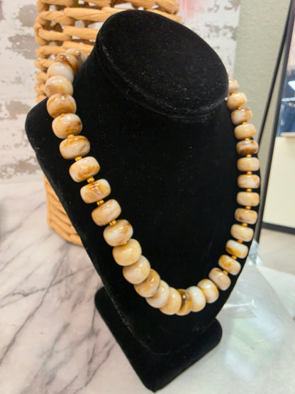 Fall Marble Beaded Necklace