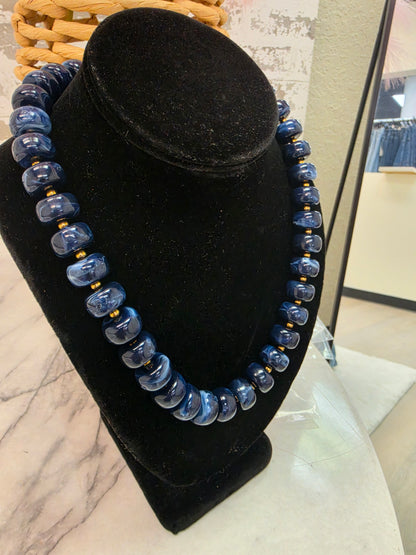 Fall Marble Beaded Necklace