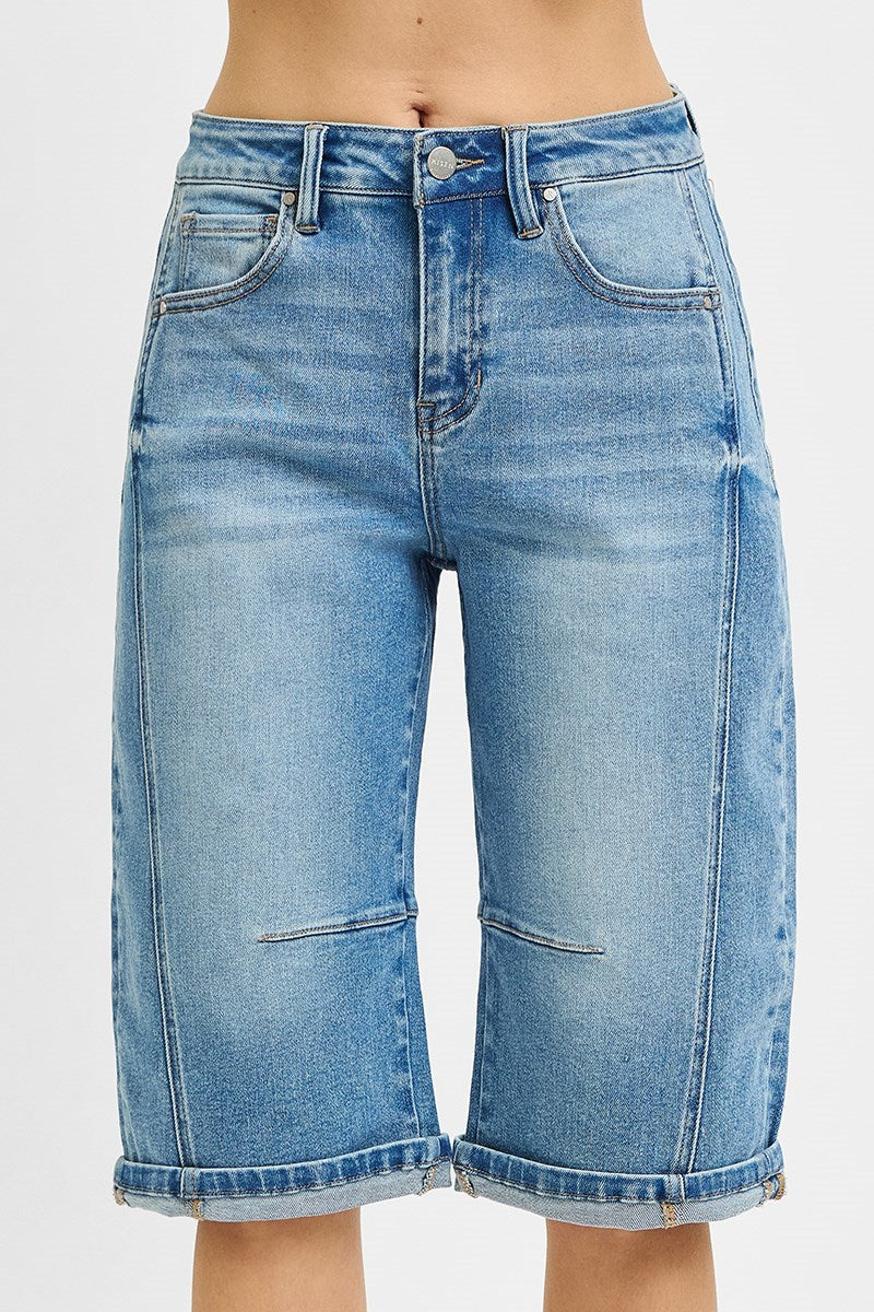 Barrel cuffed shorts